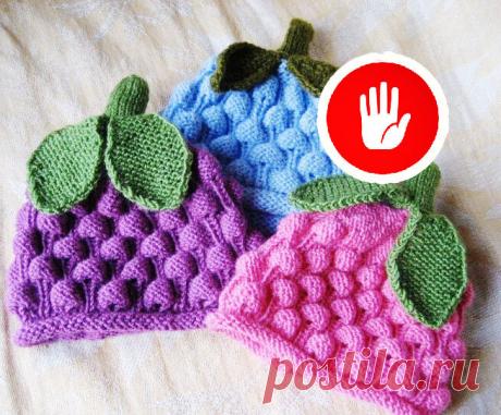 "Пузырьки" - "малинки". Куда их применить? Узор спицами: описание. Вязание на спицах. | Вишня Вяжет | Яндекс Дзен