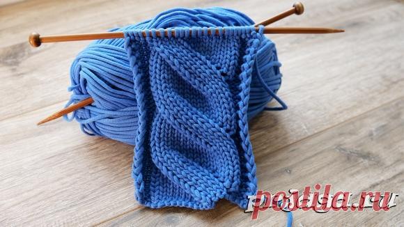 Ложная коса спицами