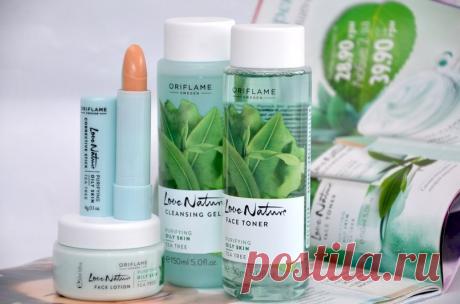 🌿🍃 Серия Love Nature &quot;Чайное дерево&quot; 🍃🌿

Если вы обладательница жирной пористой кожи, то эти средства будут находкой для вас.

Как известно, для жирной кожи характерно избыточное салоотделение и периодические воспаления. В уходе за таким типом кожи важно тщательное очищение и матирование кожи.