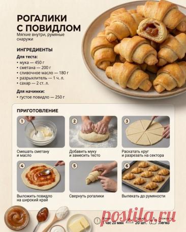 Рогалики с повидлом