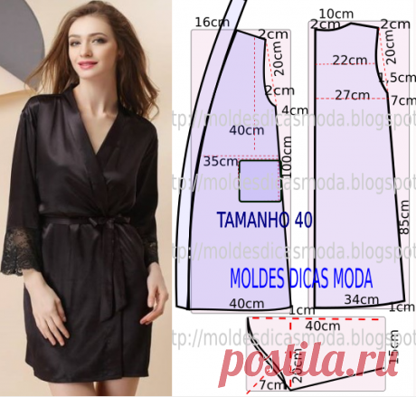 ROBE FEMININO EM CETIM