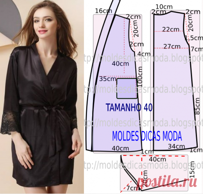 ROBE FEMININO EM CETIM