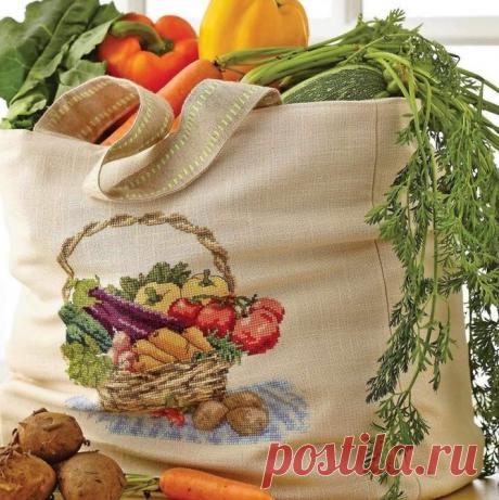Вышивка крестом овощи в корзине. Вышивка овощи схемы |