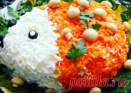 Праздничный салат “Ежик” Автор рецепта Вкусно и просто по-домашнему - Cookpad