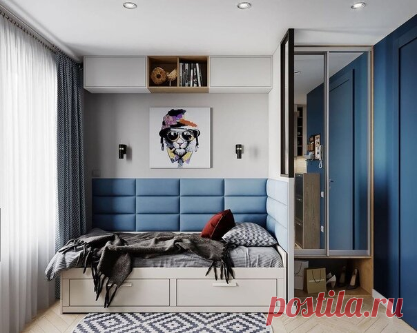 Дизайнер удачно укомплектовала крошечную студию 18 м?