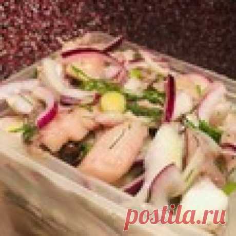 Маринованная сельдь в лимонном соке Кулинарный рецепт