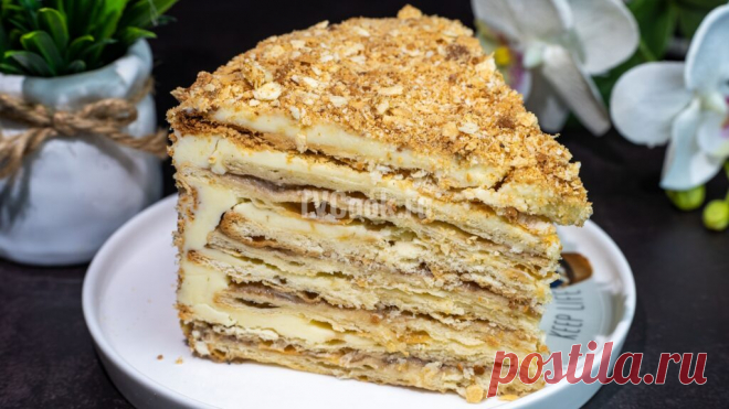 Слоеный торт Наполеон классический вкусный рецепт с фото пошагово и видео - TvCook.ru