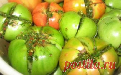 Зеленые помидоры на зиму пальчики оближешь