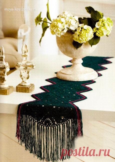 Красивая салфетка — дорожка крючком - Вязание - Моя копилочка