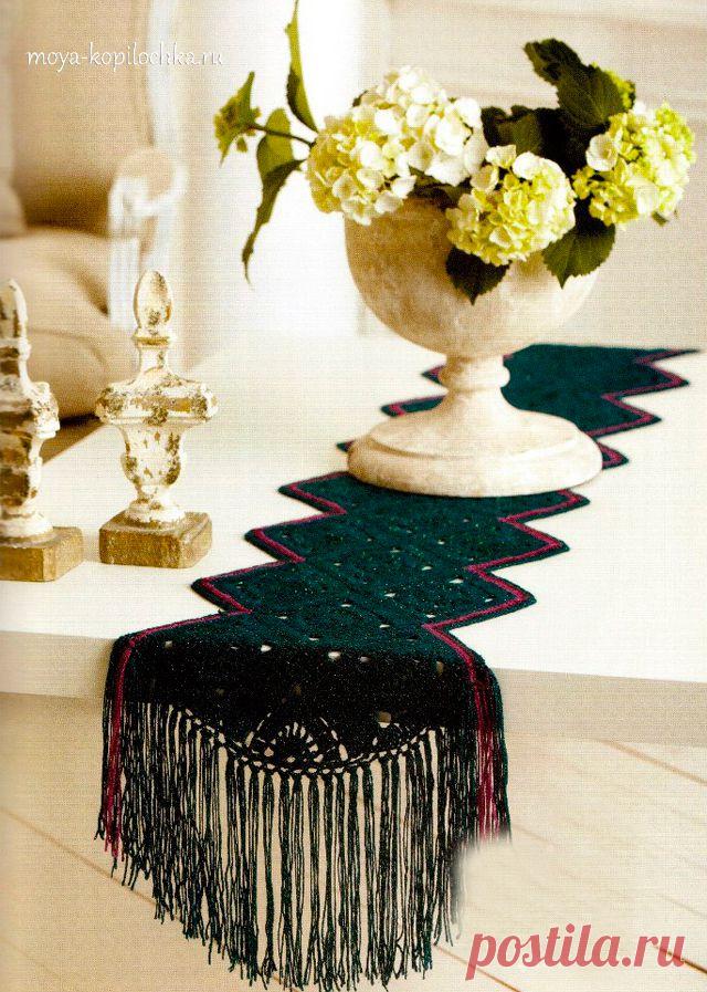 Красивая салфетка — дорожка крючком - Вязание - Моя копилочка