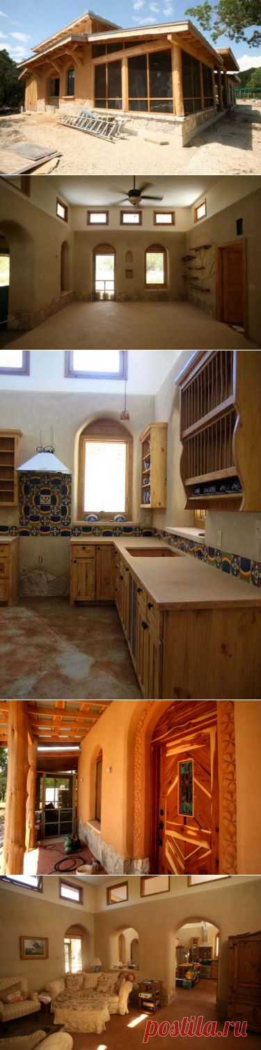 Дом из соломы и самана, этапы строительства / Экодом своими руками