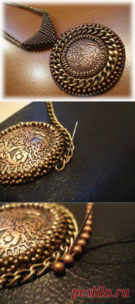 МК по пришиванию цепочек | biser.info - всё о бисере и бисерном творчестве