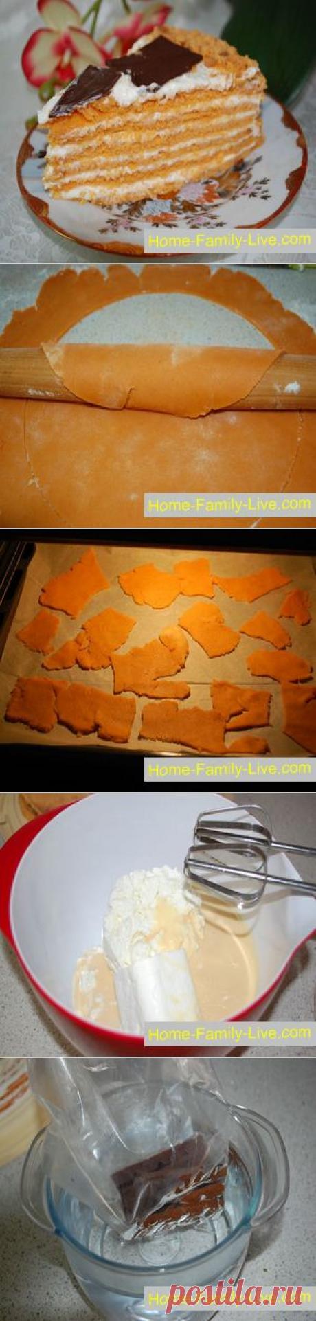 Торт Сахара - пошаговый фоторецепт - торт на скорую руку с томат пастой