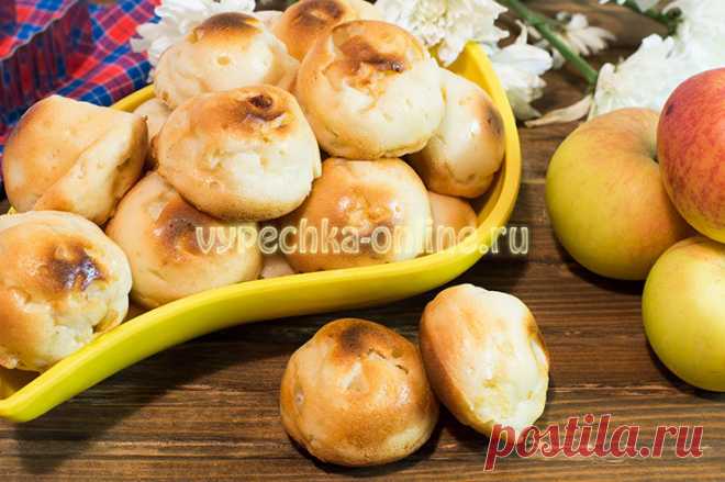 Творожные пфуни(кексы с яблоками)