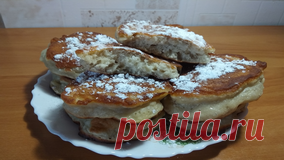 Оладушки на йогурте.Пышные и очень вкусные.