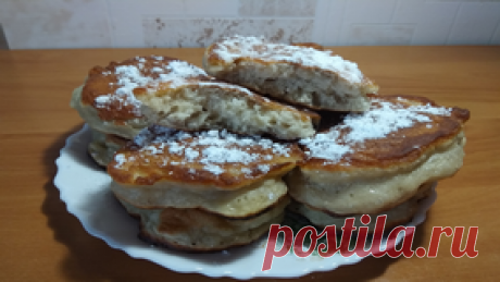 Оладушки на йогурте.Пышные и очень вкусные.