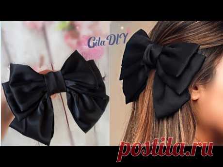 DIY How to Make a Fabric Bow - Sailor Hair Bow Tutorial, Hair Accessories, Hair Clip, Lazos de tela