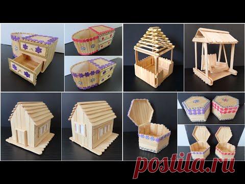 5 IDEAS INCREIBLES CON PALITOS DE PALETA / MANUALIDADES CON PALITOS DE HELADO