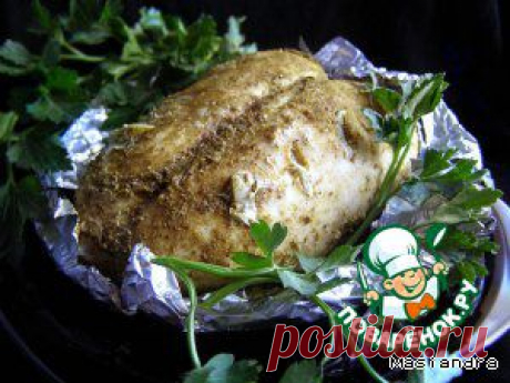 Куриная грудка с чесноком в мультиварке - кулинарный рецепт