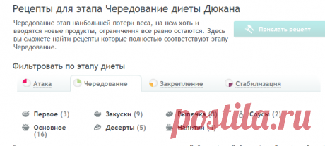 Рецепты для этапа Чередование диеты Дюкана