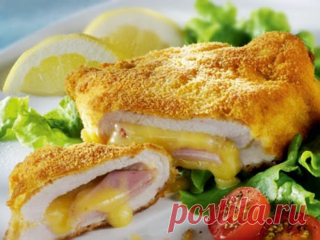 Куриное филе по-французски
Отличный рецепт приготовления филе куриной грудки с ветчиной и сыром.