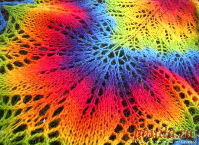 Мастер-класс по вязанию шали "Харуни".Очень подробно,очень много фото.