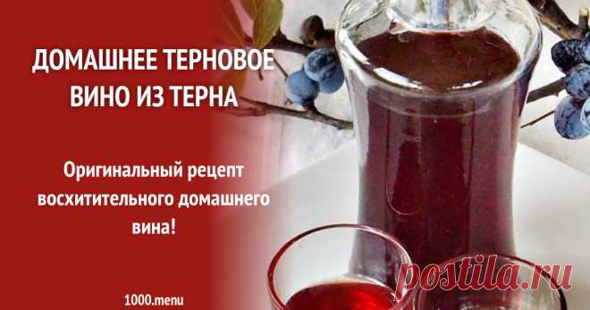 Домашнее терновое вино из терна