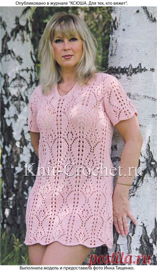Короткое платье-туника спицами. - Платья, связанные спицами - Вязание спицами - Каталог статей - Вязание спицами и крючком