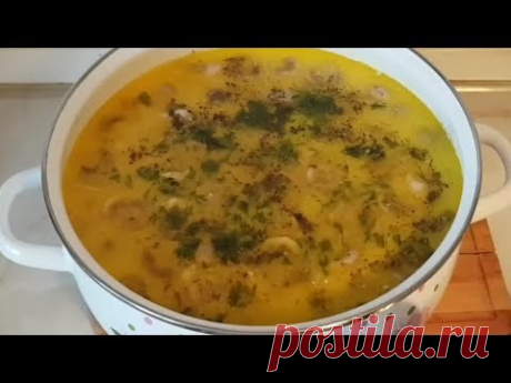 Сырный суп с грибами, цыганка готовит. Перезалив. Gipsy cuisine.