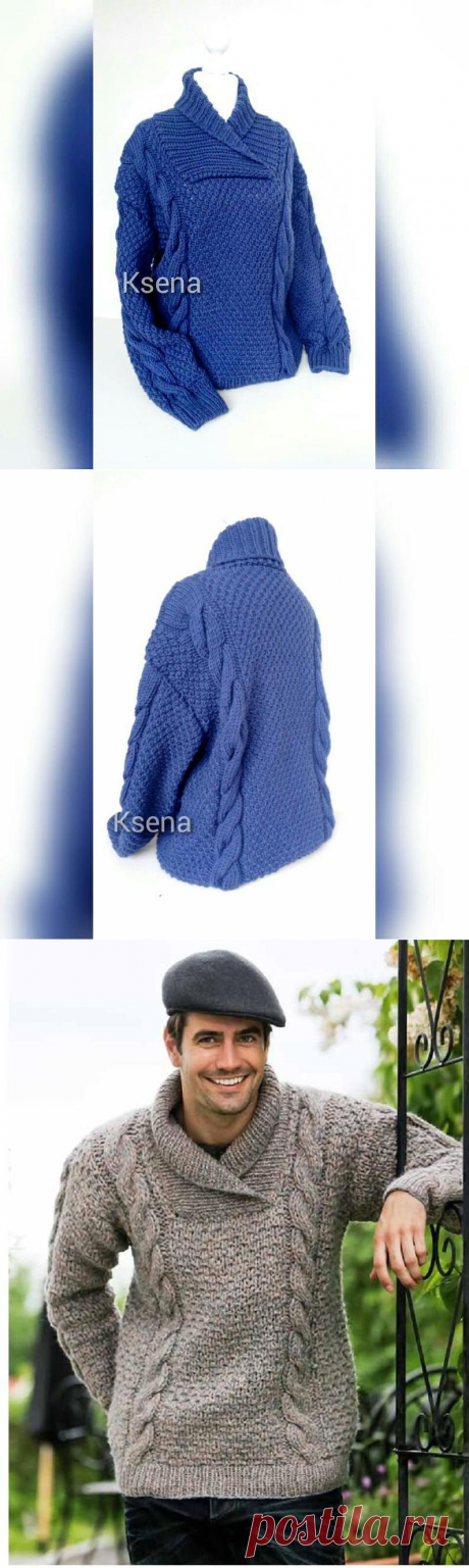 Men knit sweater Fisherman sweater Hand knitted aran pullover | Etsy
