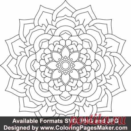 SVG Mandala Art #241 &amp;#8211; ColoringPagesMaker