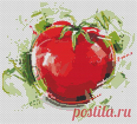 Kitchen Series: Tomato Mini Cross Stitch by TheArtofCrossStitch