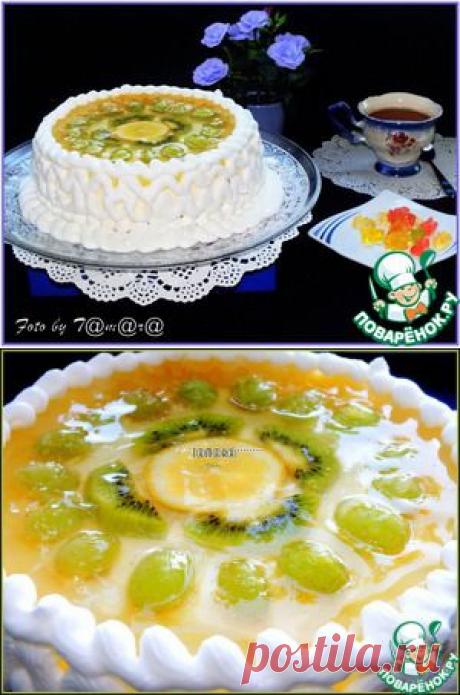 Торт творожный с фруктами - кулинарный рецепт