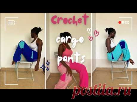 TRENDY CARGO PANTS CROCHET TUTORIAL || PINTEREST INSPIRED || BEGINNER FRIENDLY