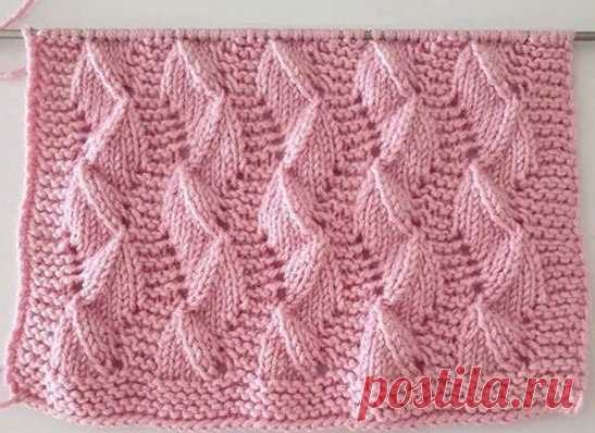 ОБЪЁМНЫЙ КРАСИВЫЙ УЗОР СПИЦАМИ