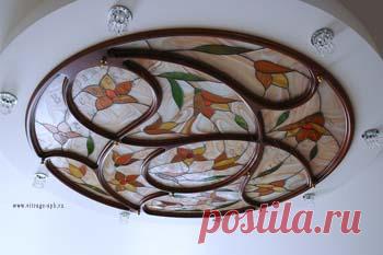 Мозаично-паечные витражи. Витражная мастерская Елены Сурковой. Санкт-Петербург. Тиффани, витраж мозаично-паечный, 