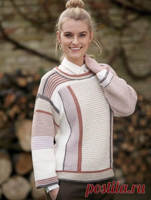 Джемпер в рубчик (Вязание спицами) – Журнал Вдохновение Рукодельницы