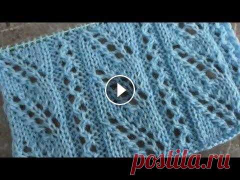 Красивый ажурный узор спицами для красивой кофточки, блузы, туники, палантина. Нежный ажурный узор спицами для женских изделий....