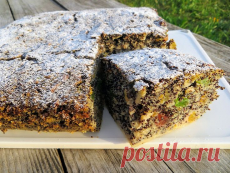 Необыкновенно вкусный пирог без муки, с маком и яблоком!