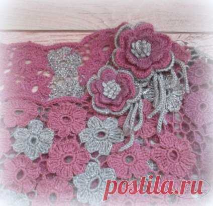 РОЗОВЫЙ и СЕРЕБРО (1)
Сегодня я расскажу, как вязала свою последнюю работу.