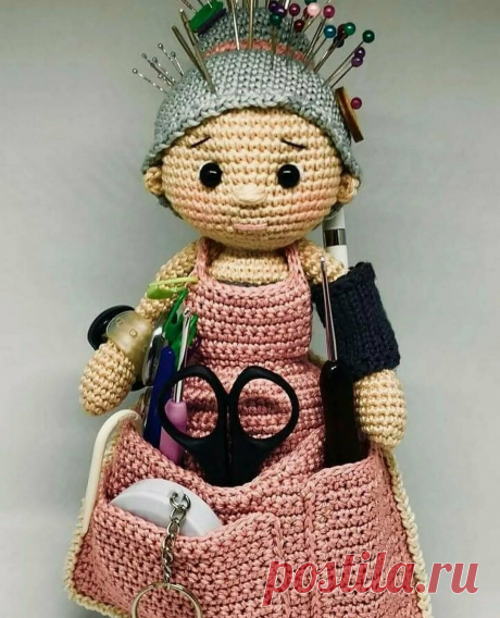 Кукла шкатулка для рукоделия &quot;Помощница&quot; .