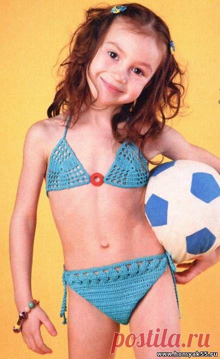 Бирюзовый купальник для девочки