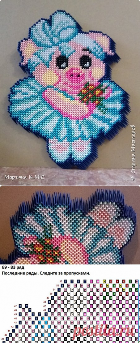 Свинья-балерина. Модульное оригами. | Страна Мастеров