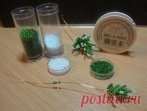 Мастер-класс по снежной елочке из бисера — DIYIdeas