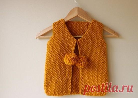 Жилетка спицами для девочки: схемы с описанием | LS