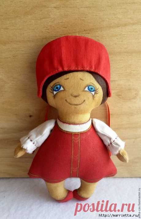 Русская красавица в кокошнике. Шьем кофейную игрушку