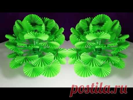 How to make Beautiful tree | Empty plastic bottle vase making crafte-Water bottle recycle vase
