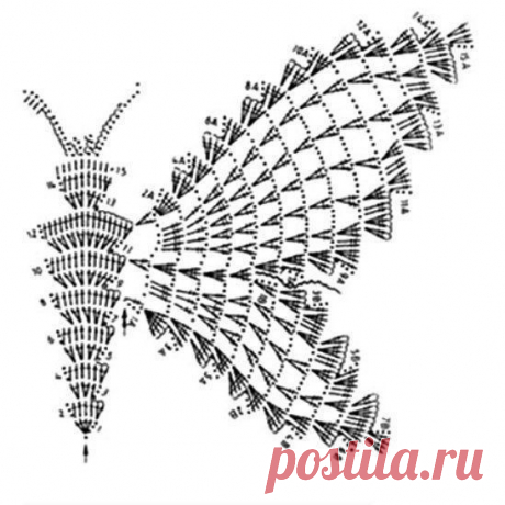 Вязаные бабочки. Схемы