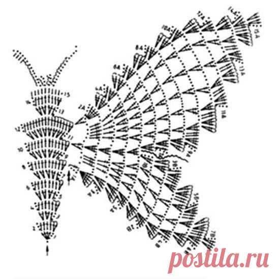 Вязаные бабочки. Схемы