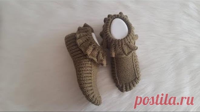 Çeyize Yakışır İki Şiş Fırfırlı Patik Yapımı